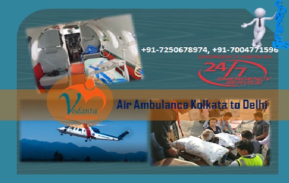 air ambulance kolkata to delhii