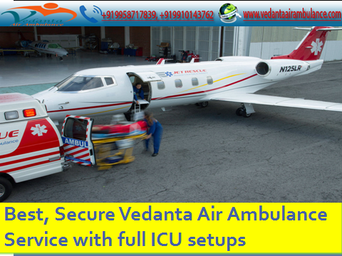 Vedanta Air Ambulance Service in Jammu and Visakhapatnam with Medical Knowledge of the Doctors1